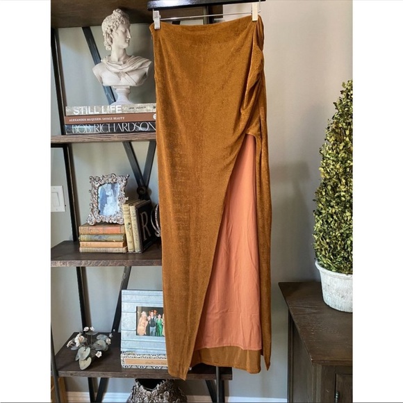 Lovers + Friends Helena Maxi Skirt Copper Women's Size Small - Picture 4 of 6